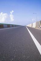 Dhaka to Mawa expressway road track asphalt in Bangladesh photo