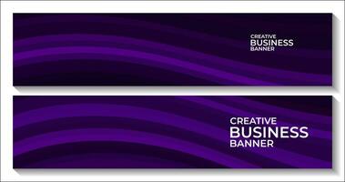 creative purple banner for business vector