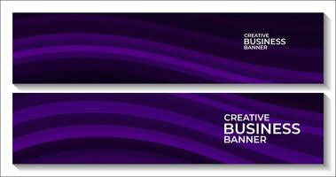 creative purple banner for business vector