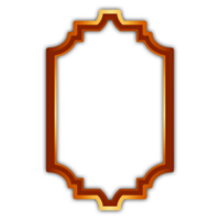 Simple gold frame, transparent gold frame png