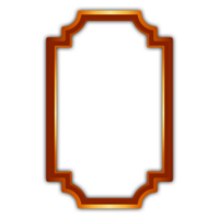 Simple gold frame, transparent gold frame png