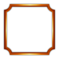 Simple gold frame, transparent gold frame png