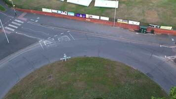 High Angle footage of British Town During sunset video