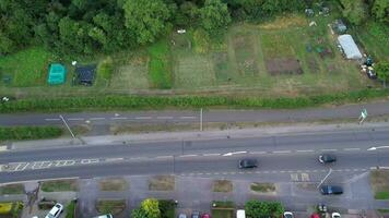 High Angle footage of British Town During sunset video