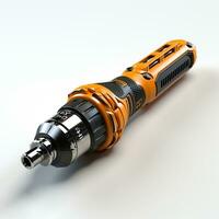 AI generated 3d screwdriver white background photo