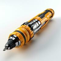 AI generated 3d screwdriver white background photo