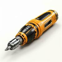 AI generated 3d screwdriver white background photo