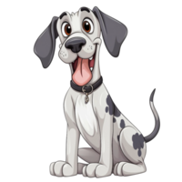 AI generated Dog Illustration - Cute Canine Companion in a Playful Outdoor Scene png