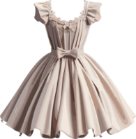 AI generated white dress isolated ,no background . png