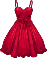 AI generated illustration of a red dress no background .,ai generated . png