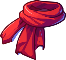 AI generated illustration of a red scarf , no background . png