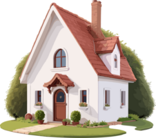 AI generated  cute Cottage  no background ,ai generated png