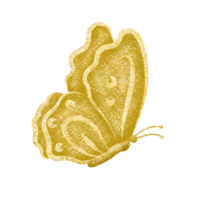 Gold Glitter Butterfly png