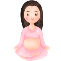 Pregnant Yoga, Woman, Meditate png