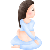 zwanger yoga, vrouw, mediteren png