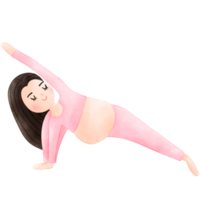 zwanger yoga, vrouw, mediteren png