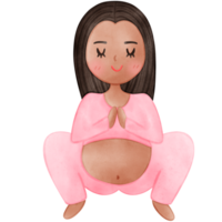 zwanger yoga, vrouw, mediteren png