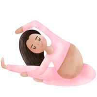 zwanger yoga, vrouw, mediteren png