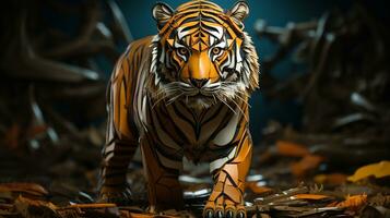AI generated Fierce Tiger Wallpaper photo