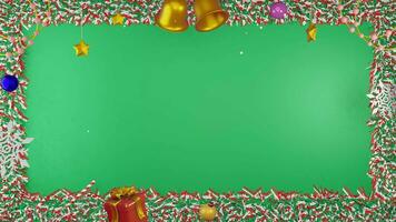 3D Green background natal and happy new years, suitable for product promotion video