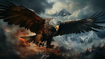 AI generated amazing eagle wallpaper photo