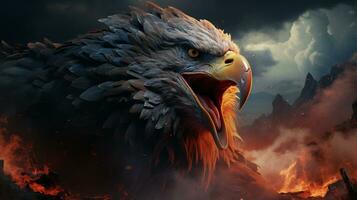 AI generated amazing eagle wallpaper photo