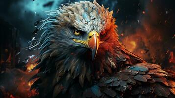 AI generated amazing eagle wallpaper photo