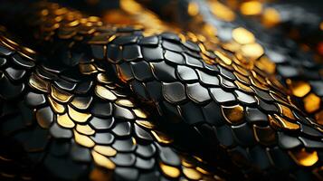 AI generated bee snake skin motif background photo