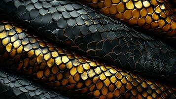 AI generated bee snake skin motif background photo