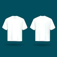 Design Mockup T-Shirt Template in White Color vector