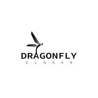 dragonfly logo animal design symbol icon vector