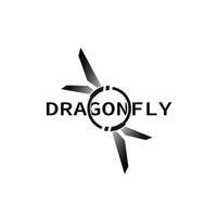 dragonfly logo animal design symbol icon vector