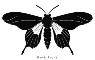 monarca mariposa silueta. vector ilustración