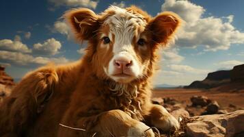 AI generated cow photo wallpaper