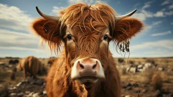 AI generated cow photo wallpaper