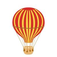 Vintage Hot air balloon. Vector illustration isolated on white