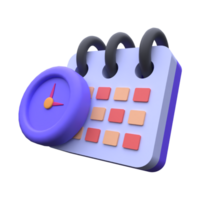 unique 3d rendering deadline clock icon simple.Realistic vector illustration png