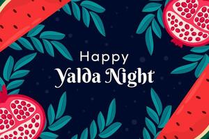 flat vector Happy Yalda Night background illustration design