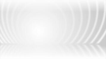 Grey white smooth circles abstract tech motion background video