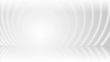 Grey white smooth circles abstract tech motion background video