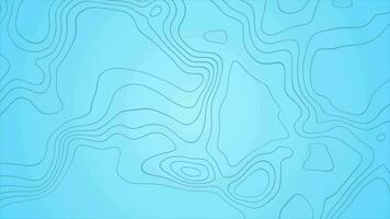 Blue outline topographic contour map abstract tech motion background video