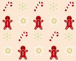 Merry Christmas, Christmas seamless pattern. Beautiful New Year decoration with Christmas characters. Panoramic banner. Vector illustration.