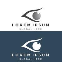 identidad de marca diseño de logotipo de vector de cuidado ocular corporativo