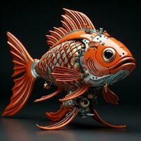 AI generated 3D koi fish robot photo