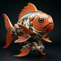 AI generated 3D koi fish robot photo