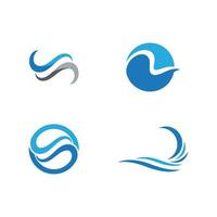 Water wave icon vector