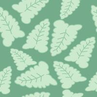 Artistically Leaf drawn, stylized, vector set of leafs on background. Leafs repeating pattern