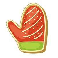 Christmas cookie. Christmas mitten. Cute cartoon style. vector