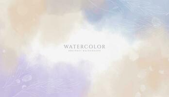 Abstract horizontal watercolor background. Neutral light colored empty space background illustration vector