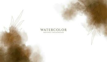 Abstract horizontal watercolor background. Neutral light colored empty space background illustration vector